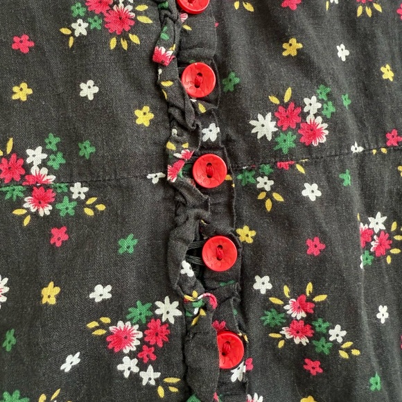 Women's Free People Floral Print Dress Black Size 0 - Picture 5 of 8